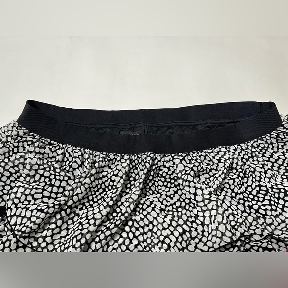 White & Black Polka Dot Tiered Skirt Mini Mid Ruffle Casual Summer Vacation Boho - Picture 6 of 15